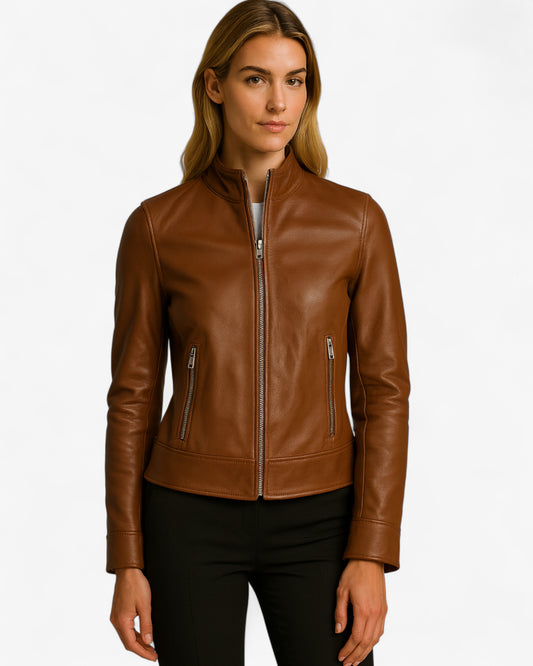 Veste en cuir classique urbaine