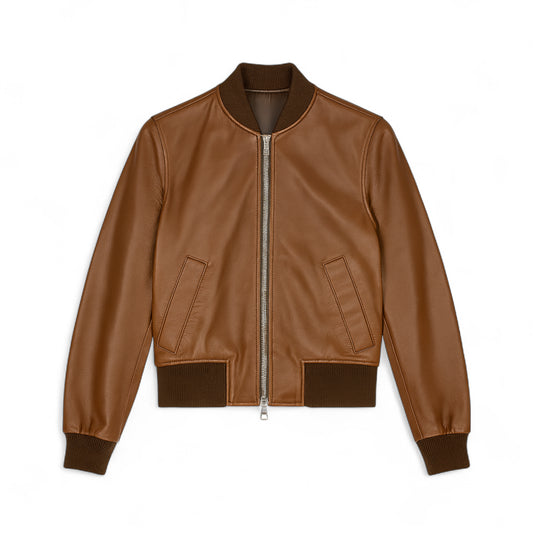 Blouson aviateur en cuir classique