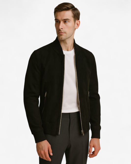 Klasyczna zamszowa bomberka